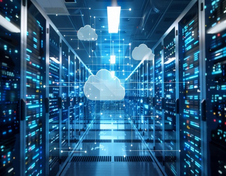 Illustrate a comparison chart of various data storage solutions, such as cloud storage, on-premises servers, and hybrid systems. Highlight the pros and cons of each.